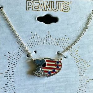 Peanuts star spangled banner snoopy necklace